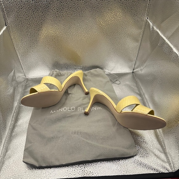 Manolo Mid Heel Sandals - Picture 3 of 3